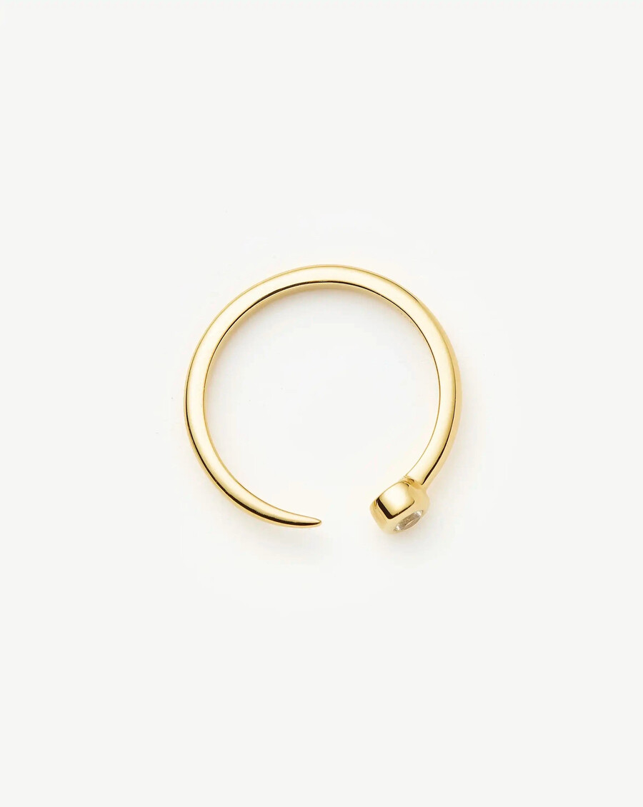bague interstellaire - vermeil en or 18 caratsoxygène de zirconium