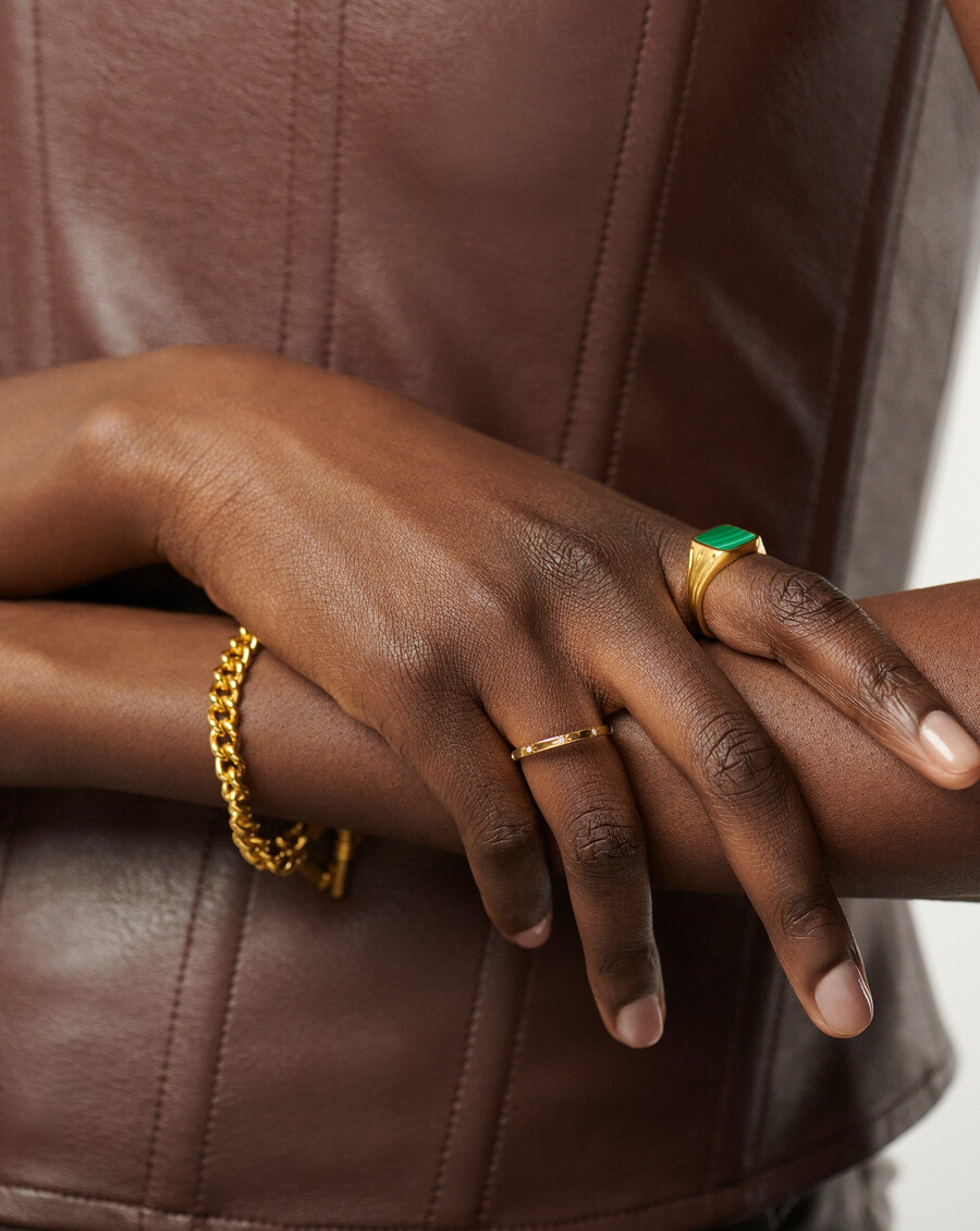 bague empilable ornée détoiles interstellaires - vermeil en or 18 carats
