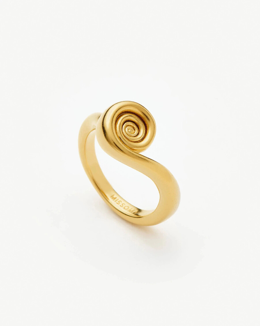 bague empilable spirale - or