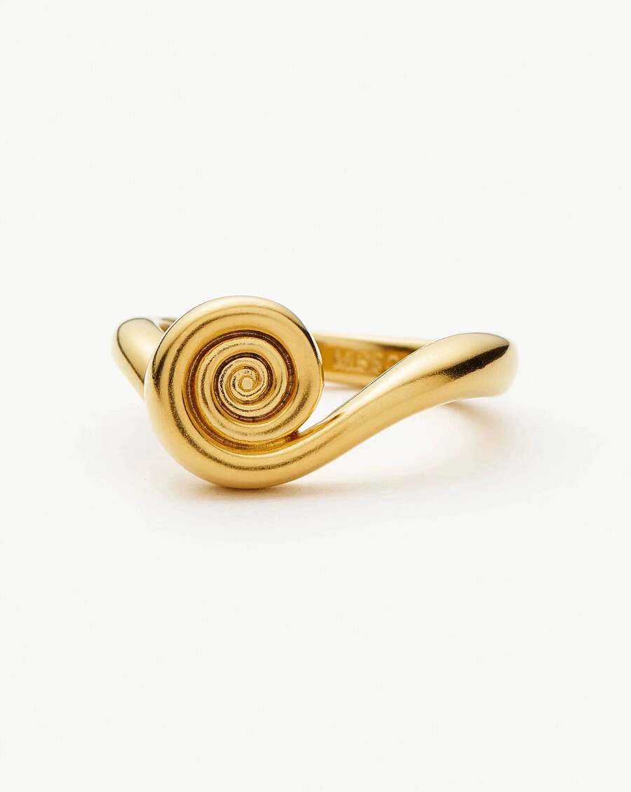 bague empilable spirale - or