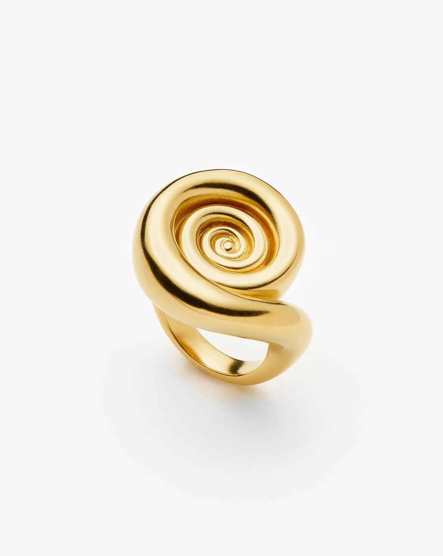 bague spirale statement - or
