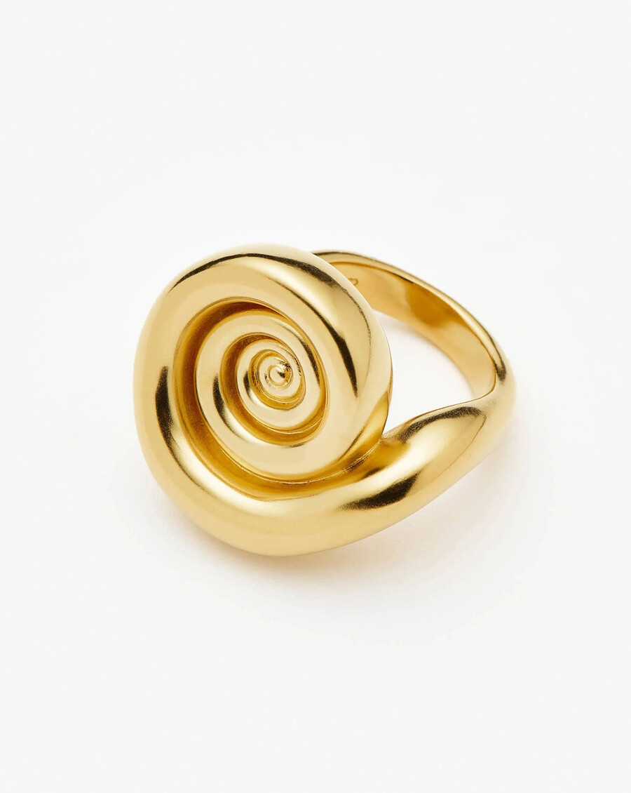 bague spirale statement - or