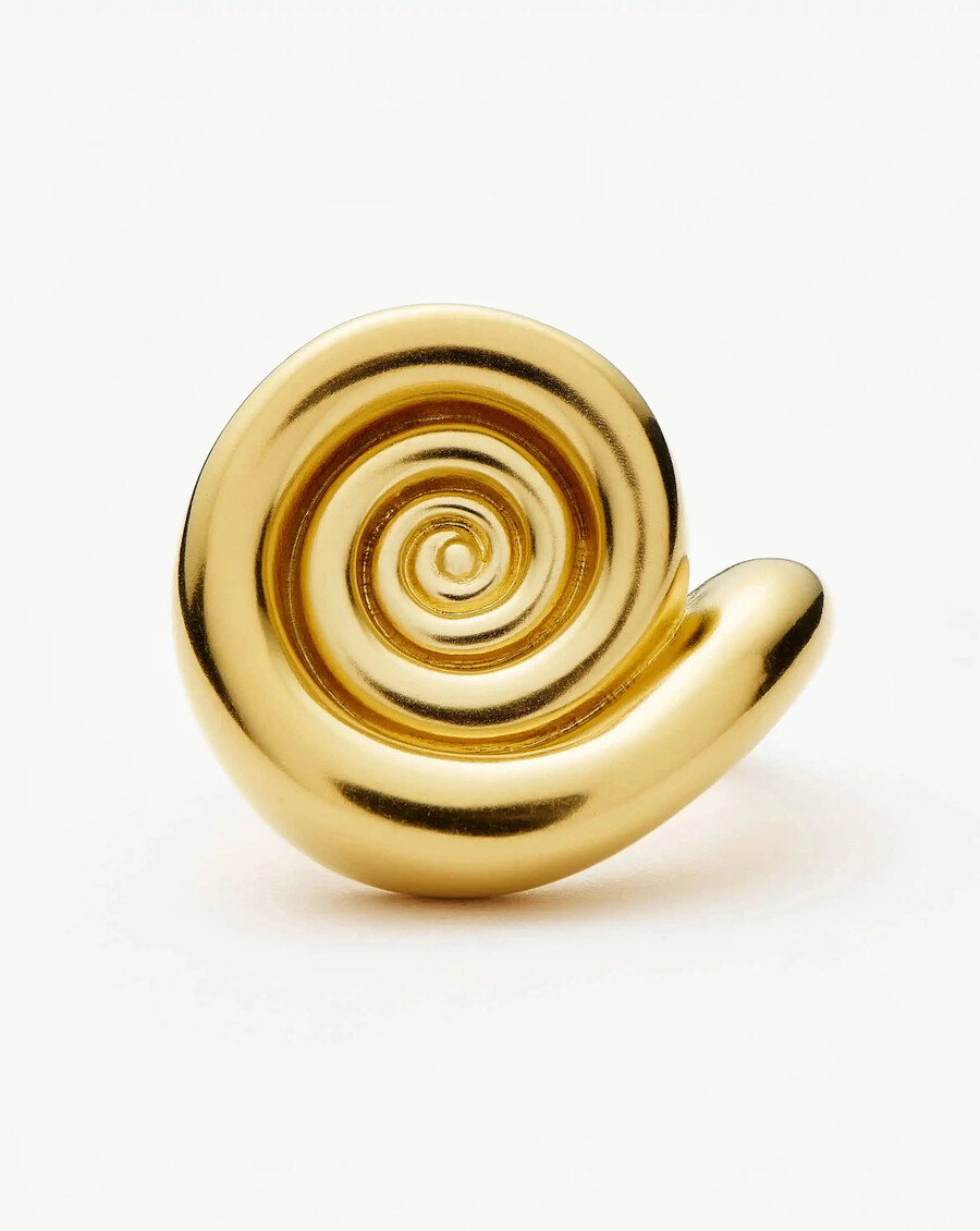 bague spirale statement - or