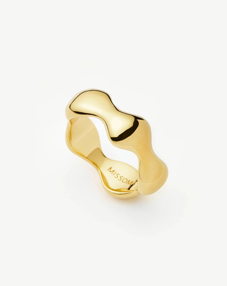 bague empilable eny puffy - or