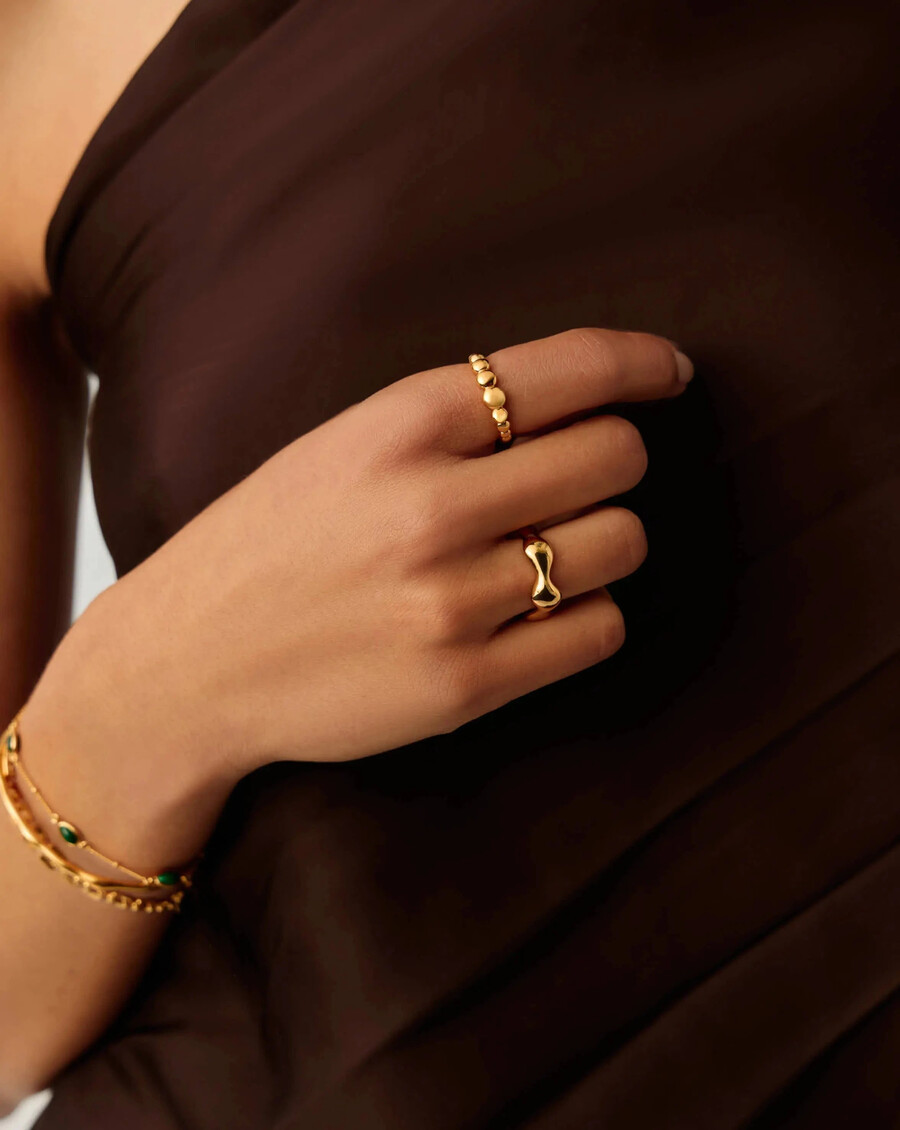 bague empilable eny puffy - or