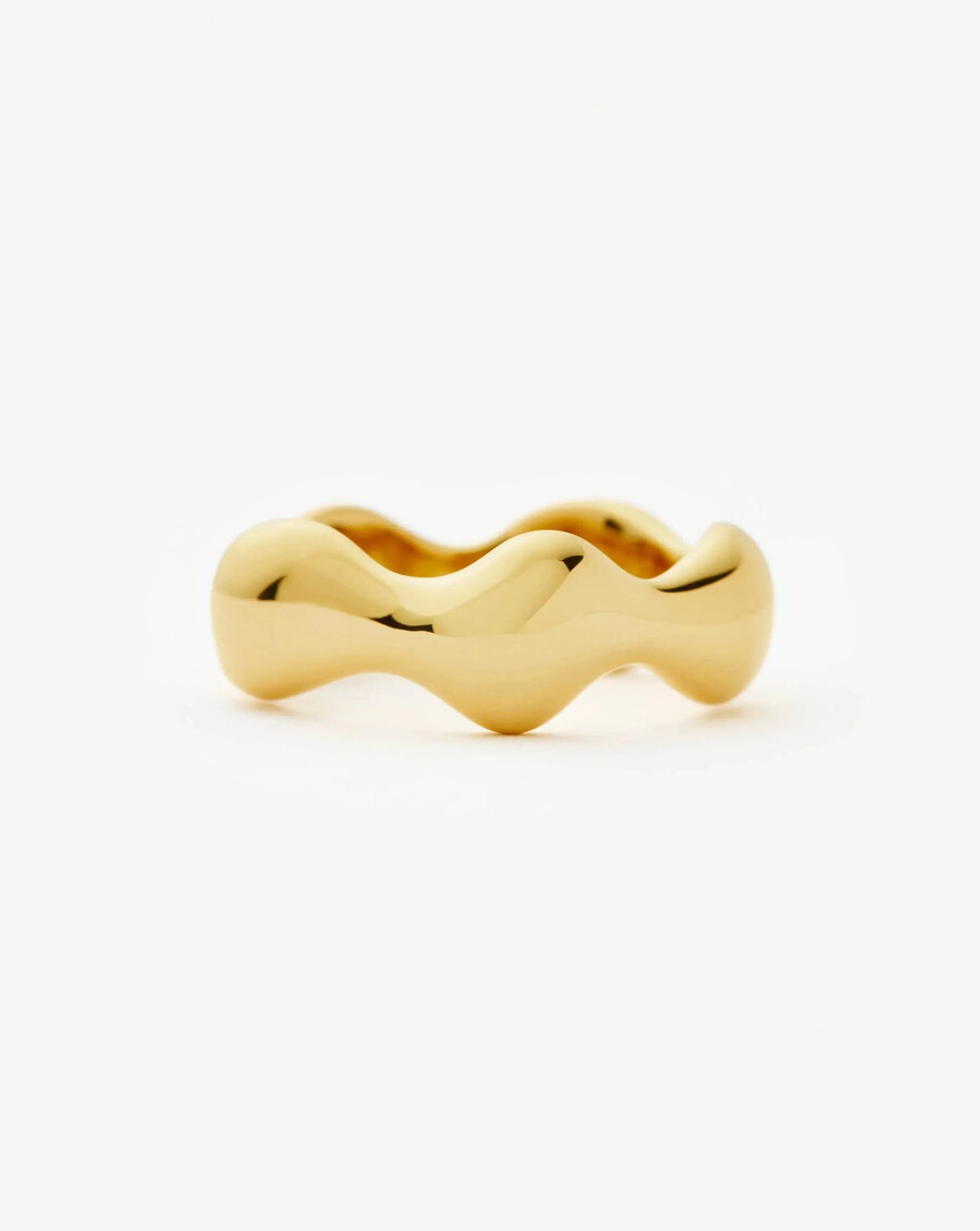 bague empilable eny puffy - or