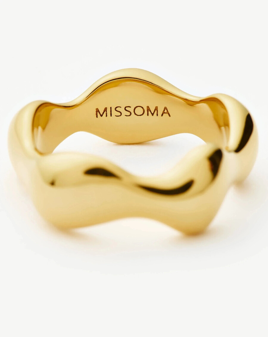 bague empilable eny puffy - or