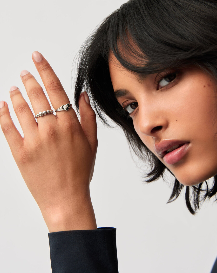 bague chevalière cœur gravable