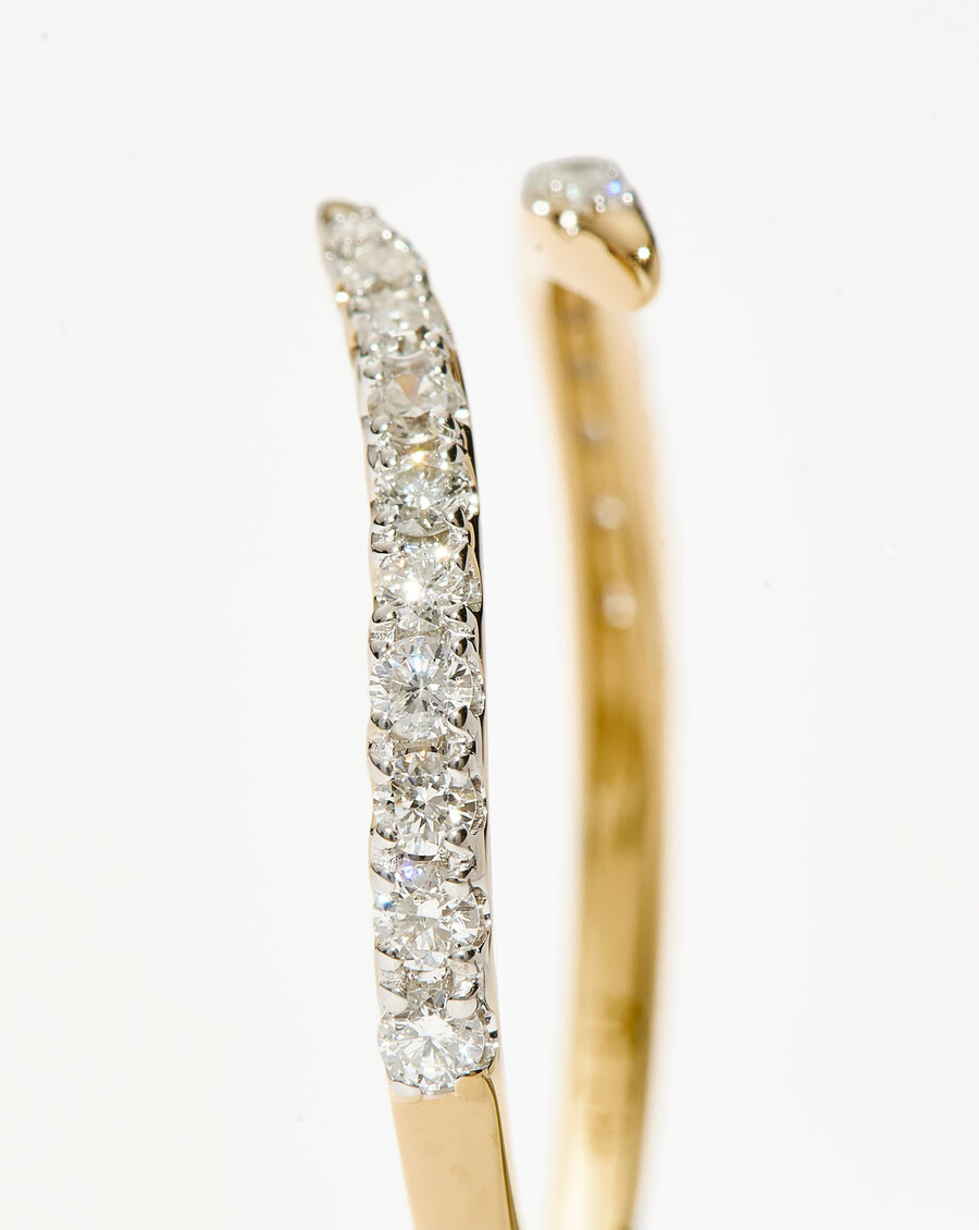 bague fine à griffes ouvertes - or massif 14 caratsdiamant