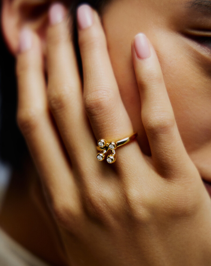 bague flag twins atom - or