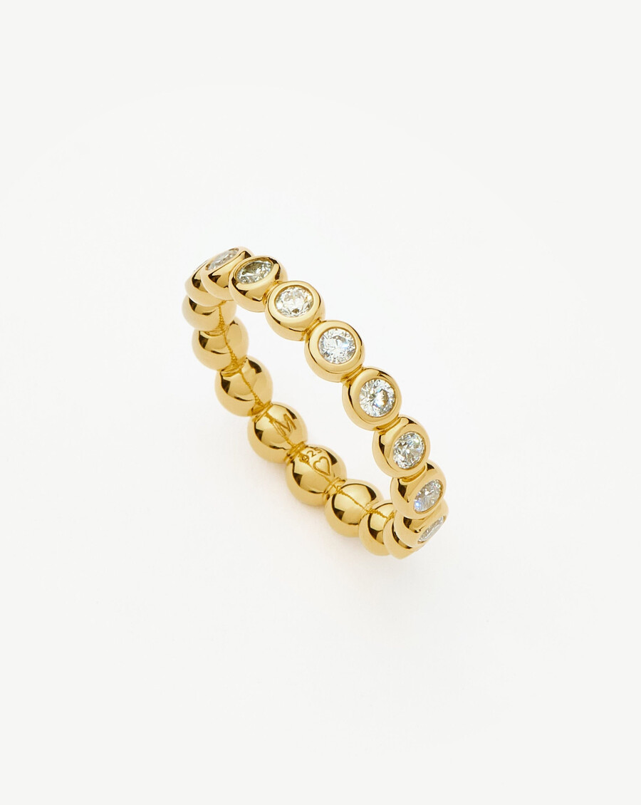 bague empilable tennis eternity - or