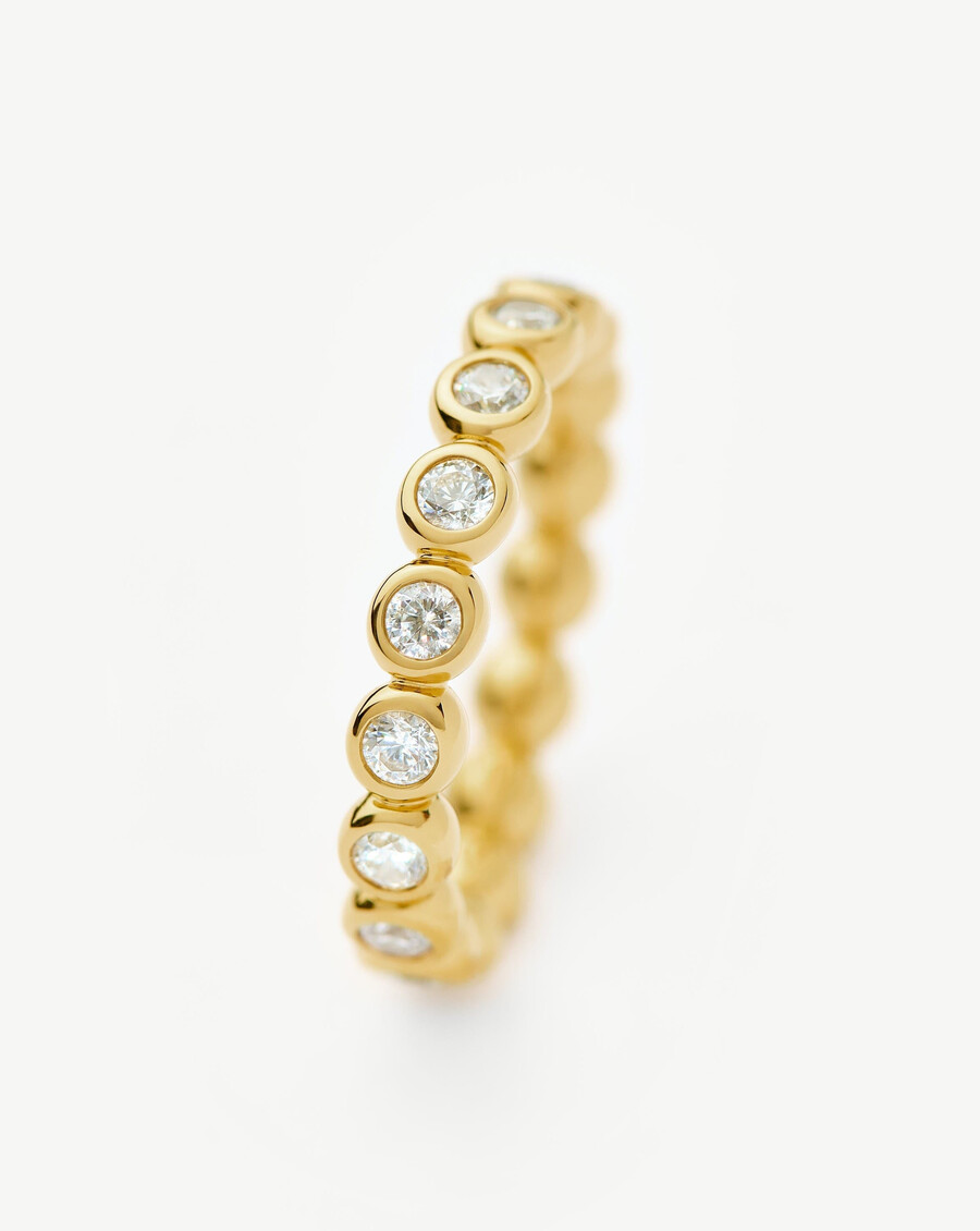 bague empilable tennis eternity - or