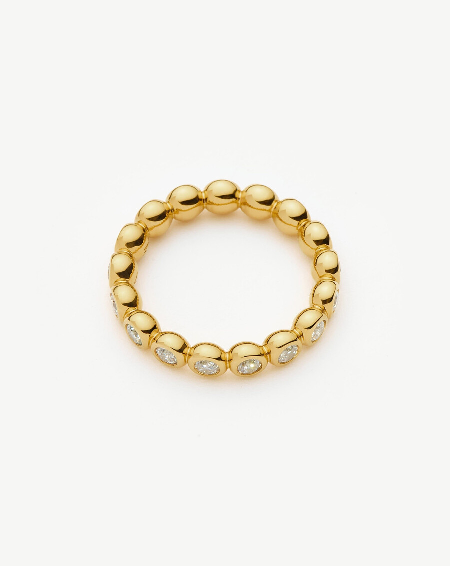 bague empilable tennis eternity - or