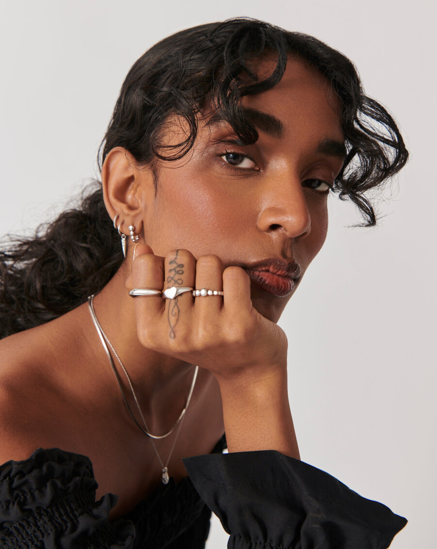 bague empilable à perles