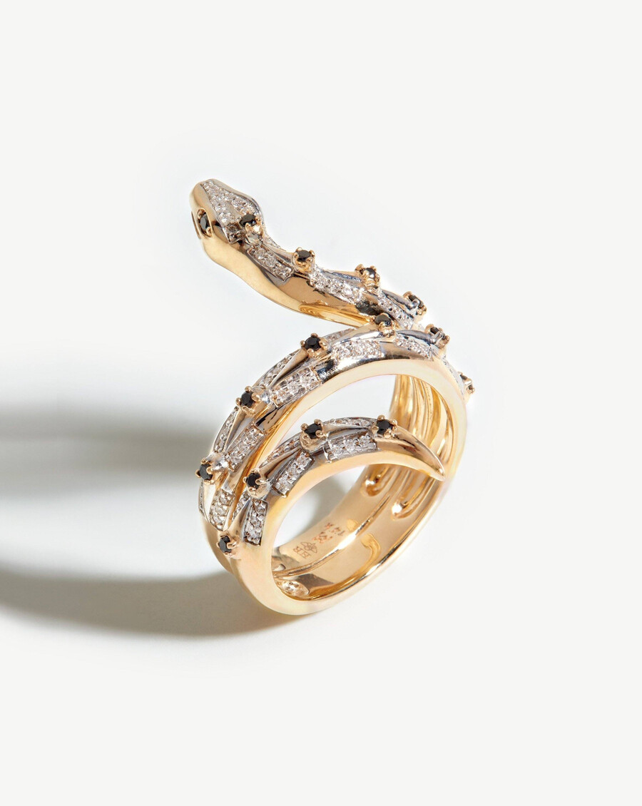 bague serpent enroulée en roseau fin harris reed