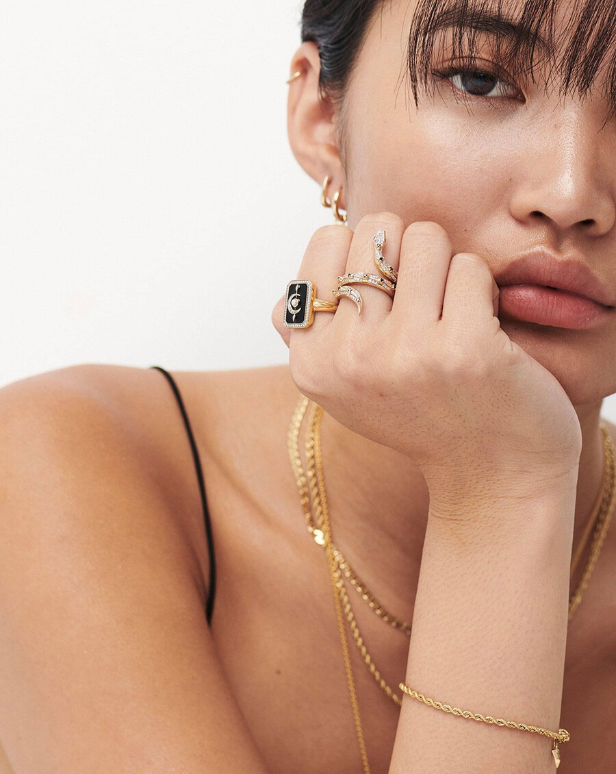 bague serpent enroulée en roseau fin harris reed