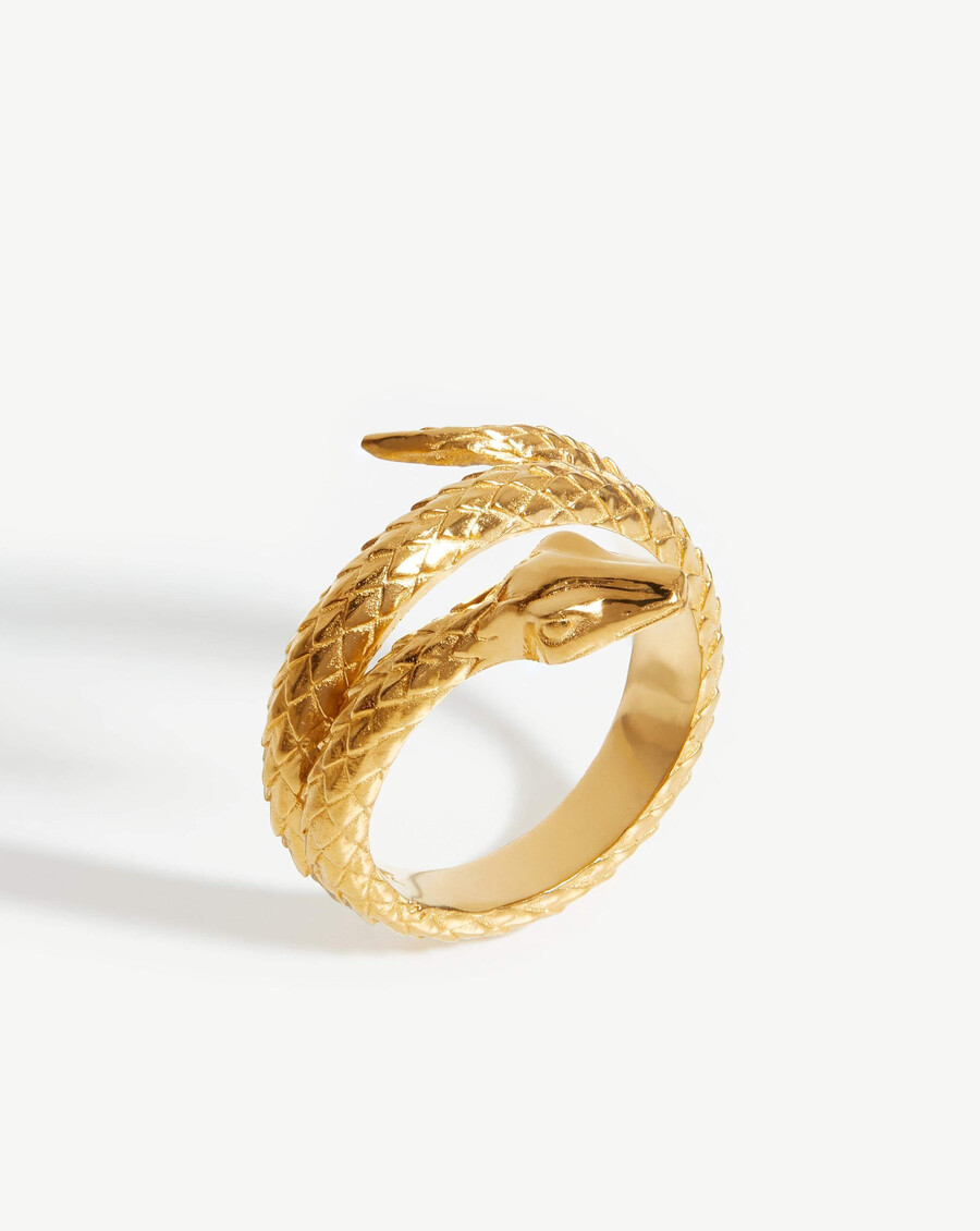 bague serpent enroulé harris reed - plaqué or 18 carats
