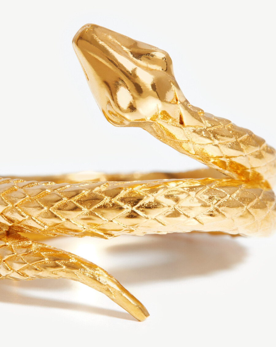 bague serpent enroulé harris reed - plaqué or 18 carats