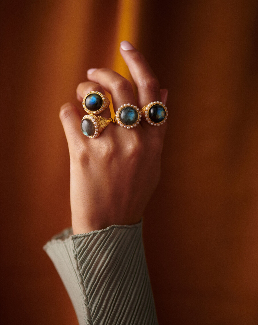 bague cocktail en labradorite harris reed