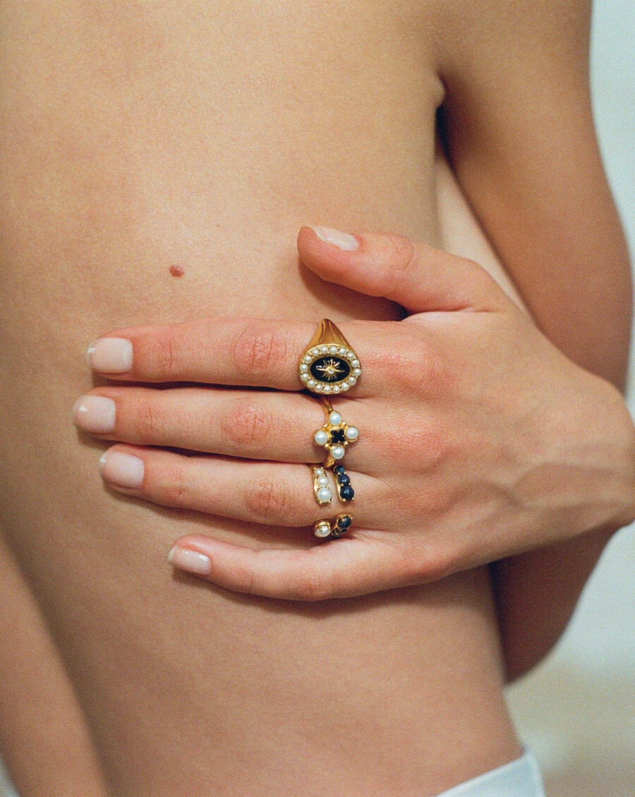 bague harris reed openness - vermeil or 18 caratsperle
