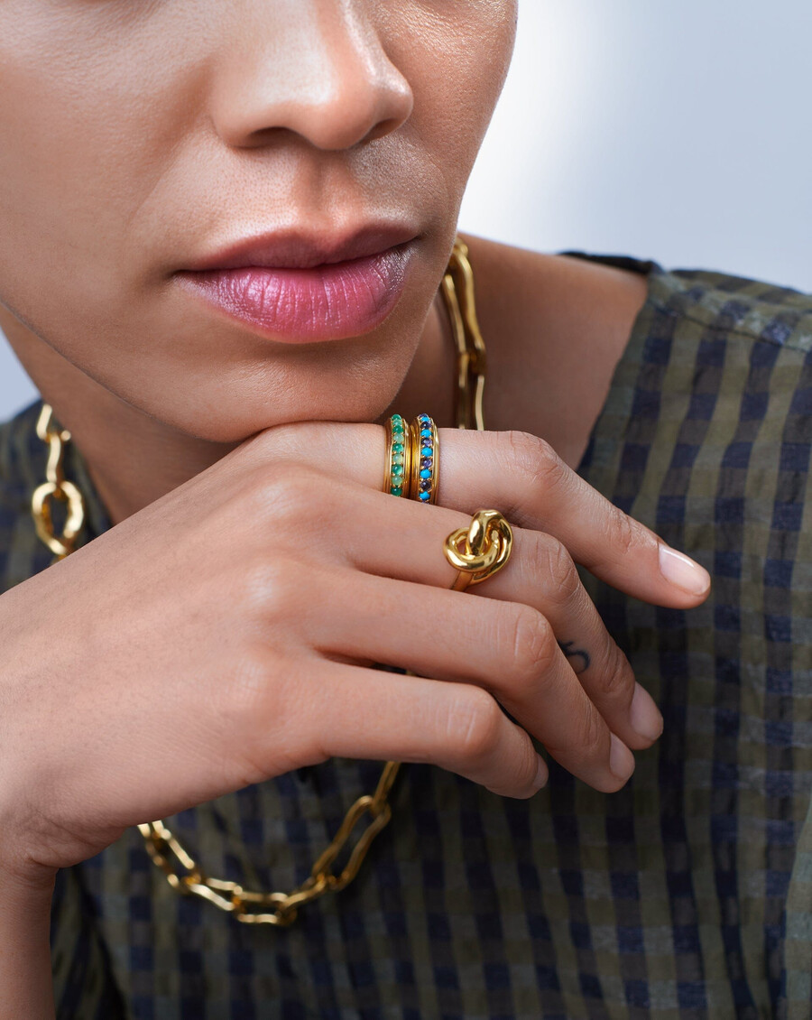 bague empilable hot rox en pierre précieuse