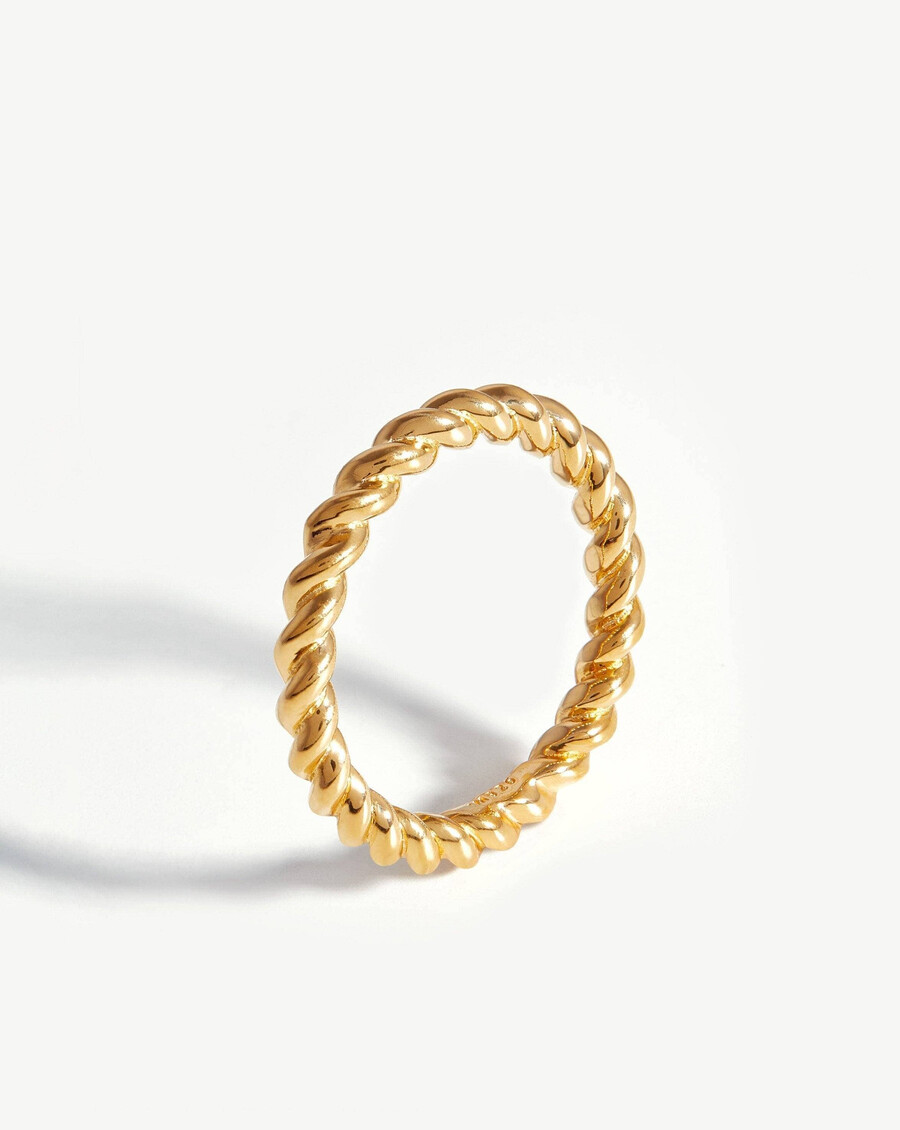bague empilable lasso - vermeil en or 18 carats