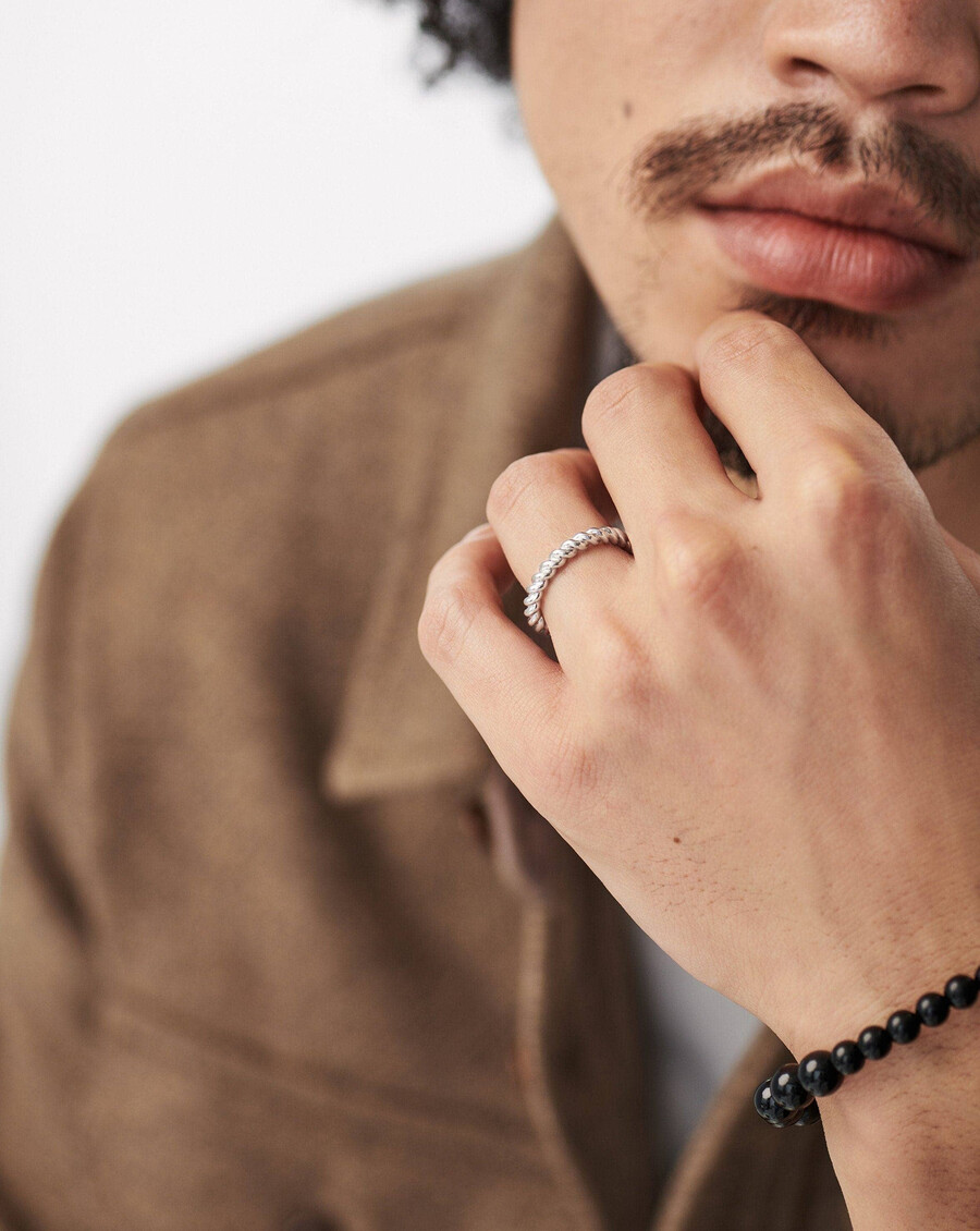 bague empilable lasso - argent sterling