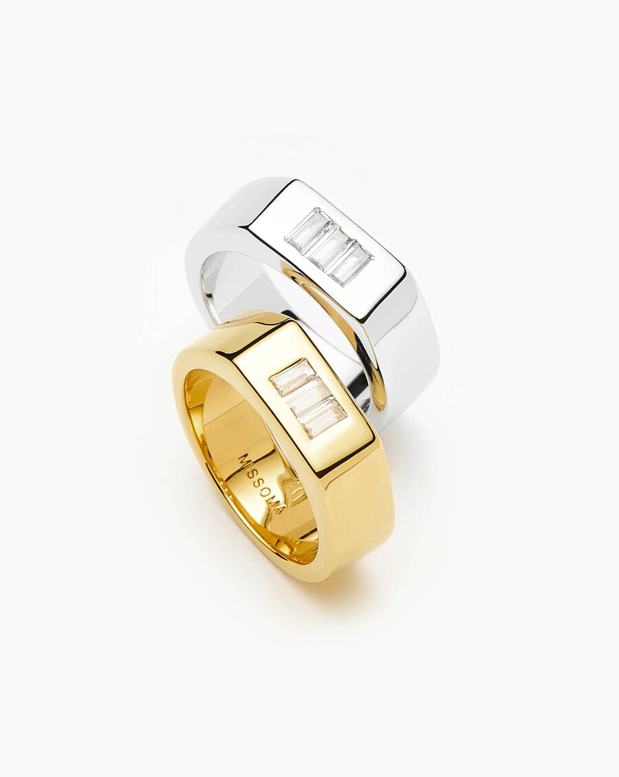 bague lucy williams à trois pierres - or