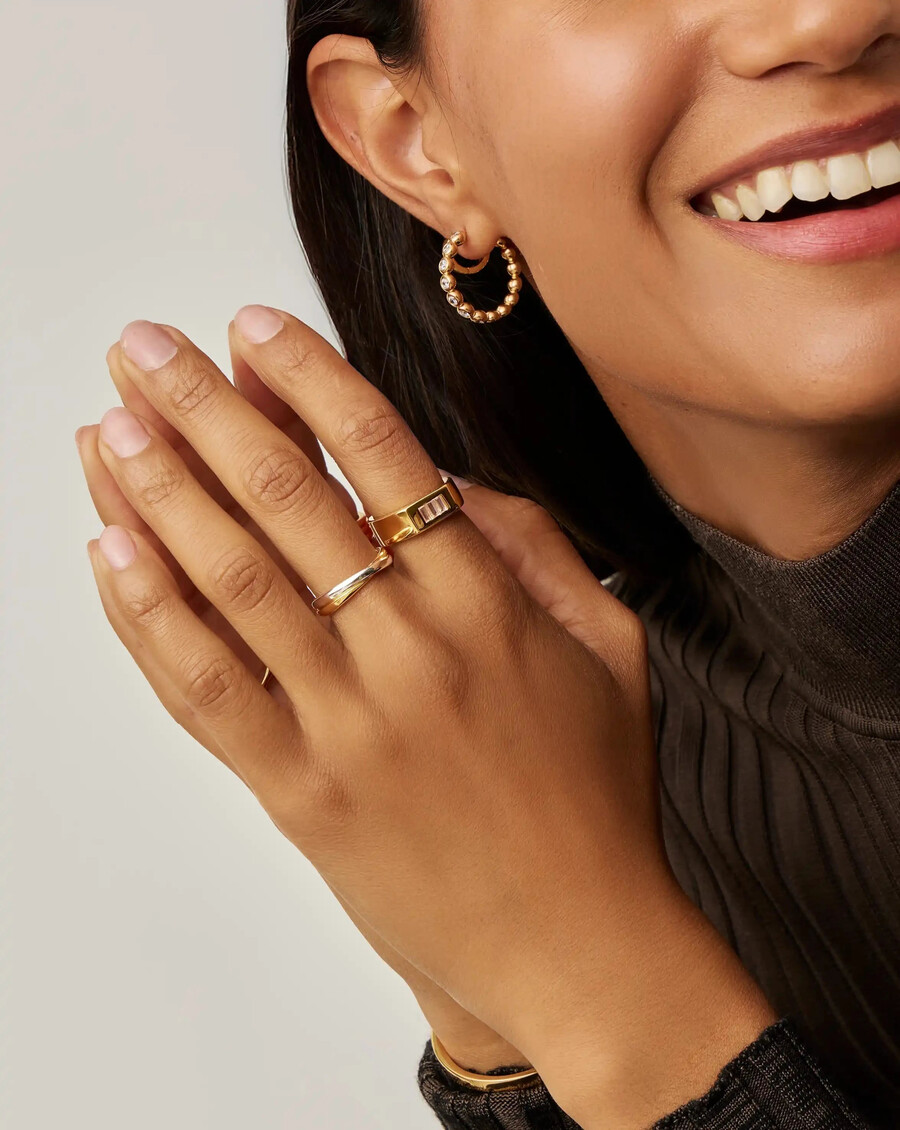 bague lucy williams à trois pierres - or