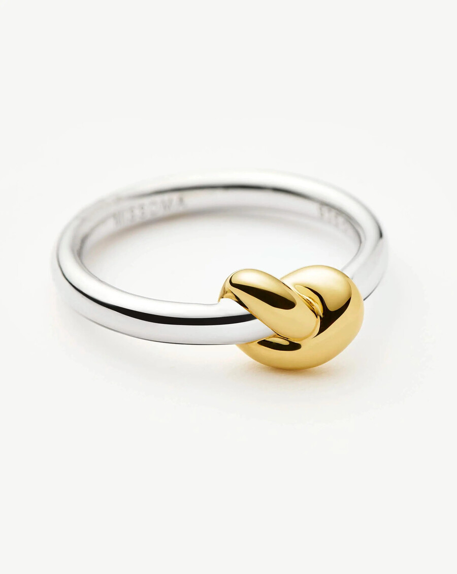 bague empilable lucy williams knot - or et argent
