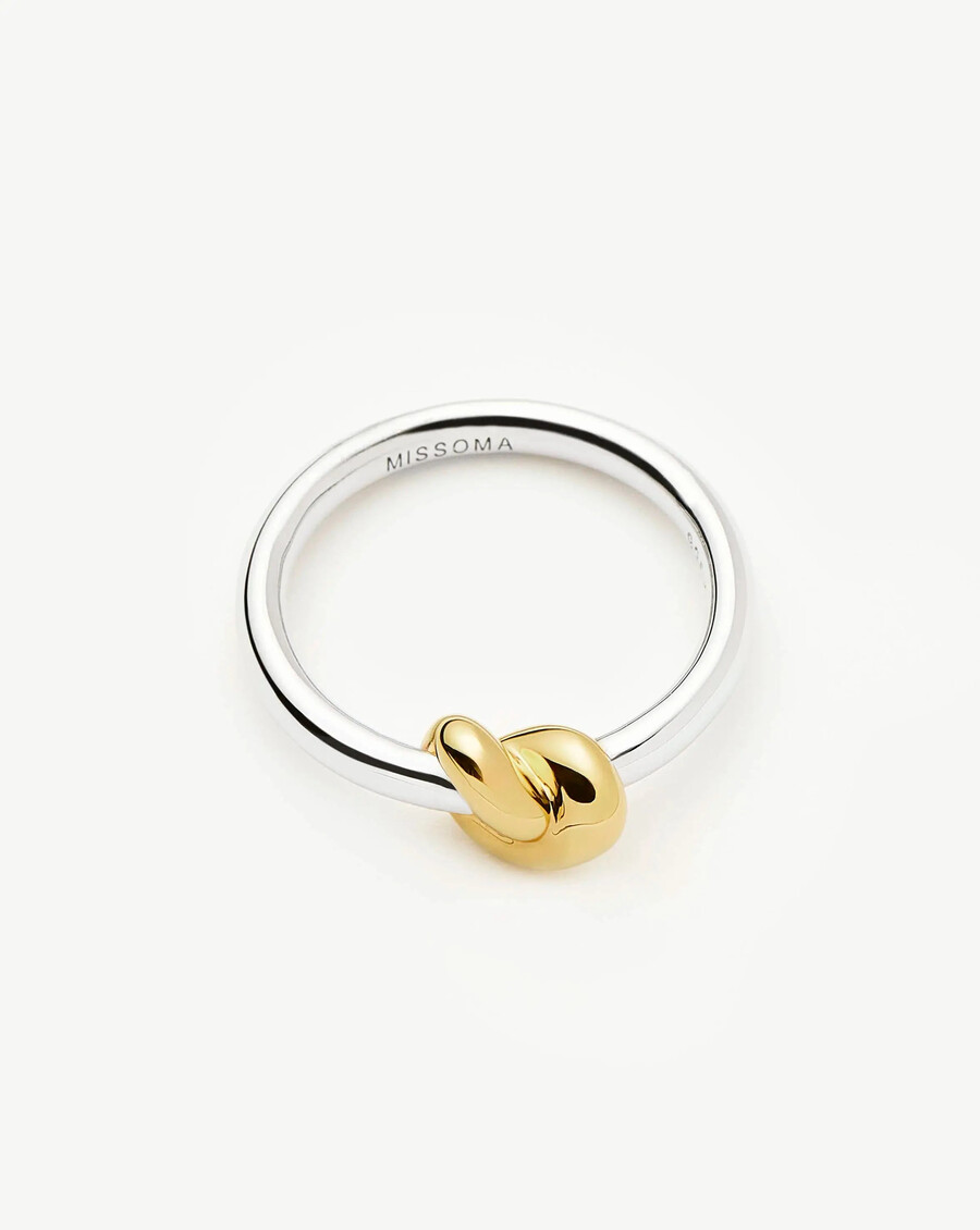 bague empilable lucy williams knot - or et argent