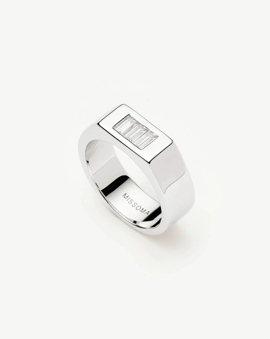 bague lucy williams à trois pierres - argent
