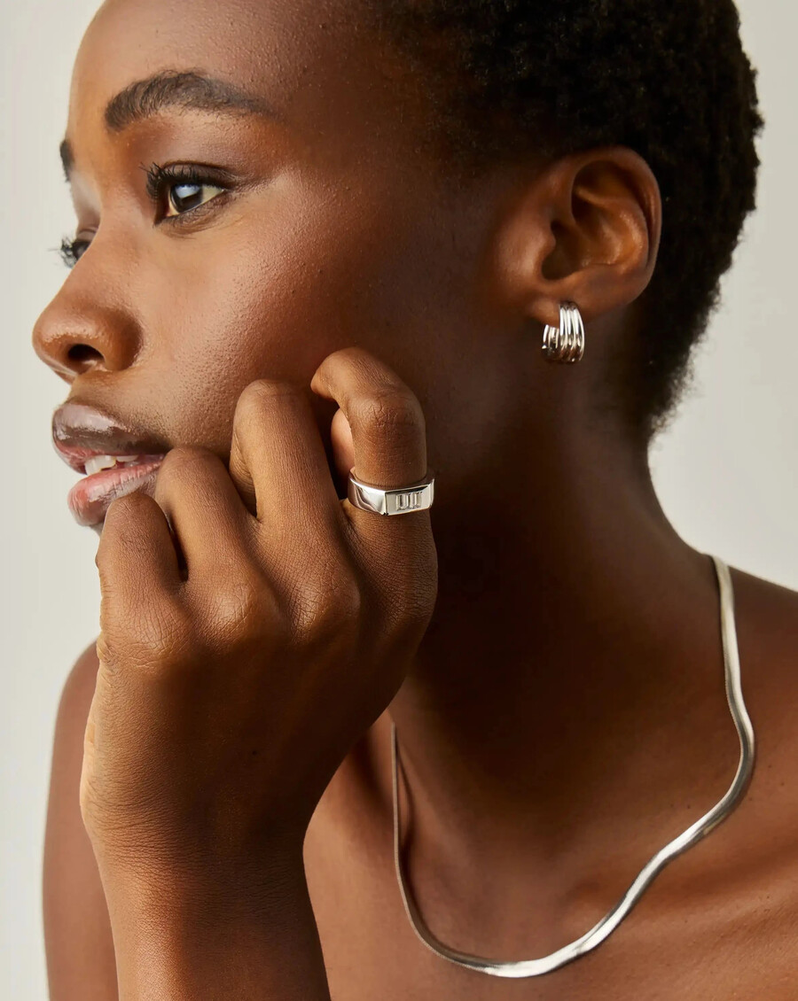 bague lucy williams à trois pierres - argent