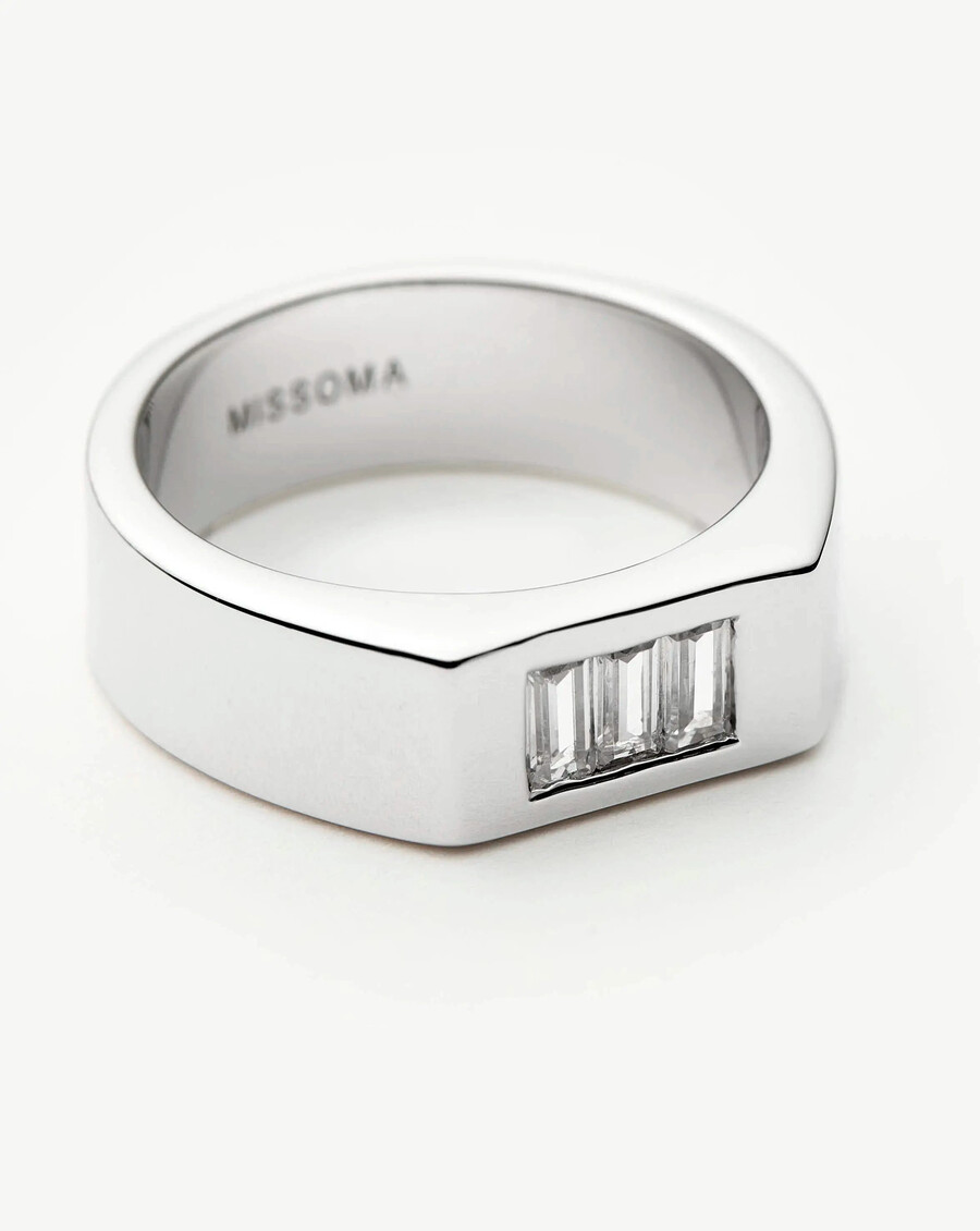 bague lucy williams à trois pierres - argent