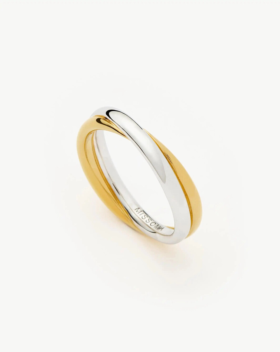 bague lucy williams entwine - or et argent
