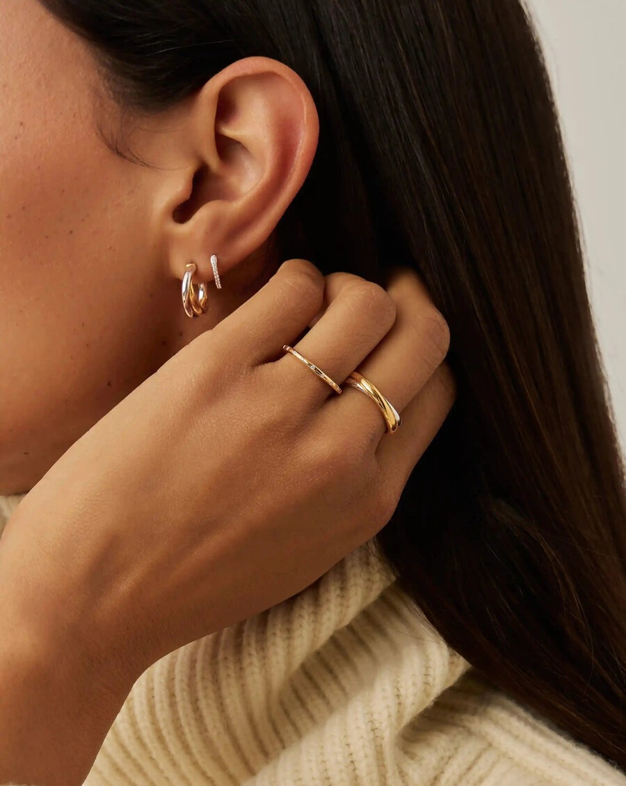 bague lucy williams entwine - or et argent