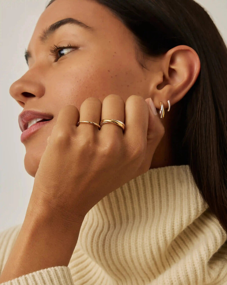 bague lucy williams entwine - or et argent