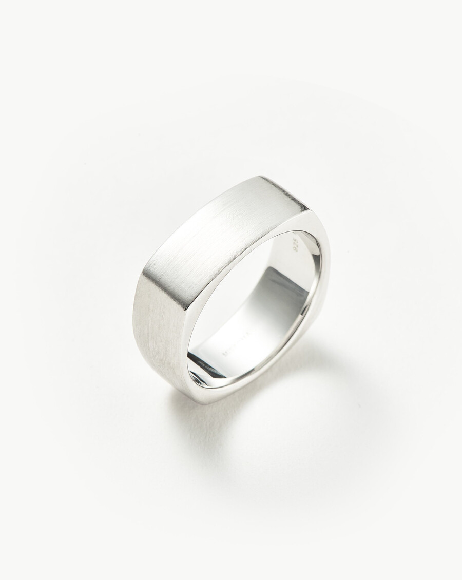 bague large mate personnalisable pour homme