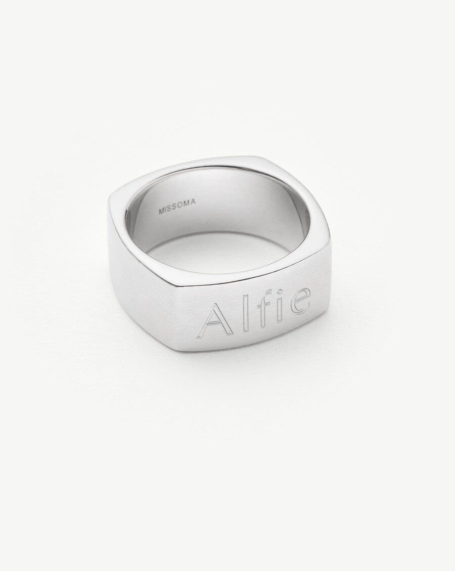 bague large mate personnalisable pour homme