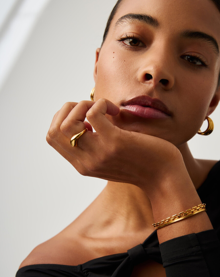 bague empilable savi signature - or