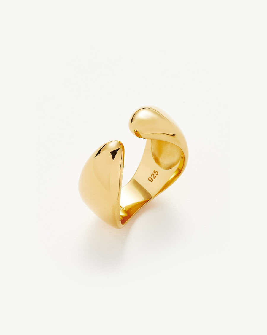bague savi sculpturale ouverte empilable