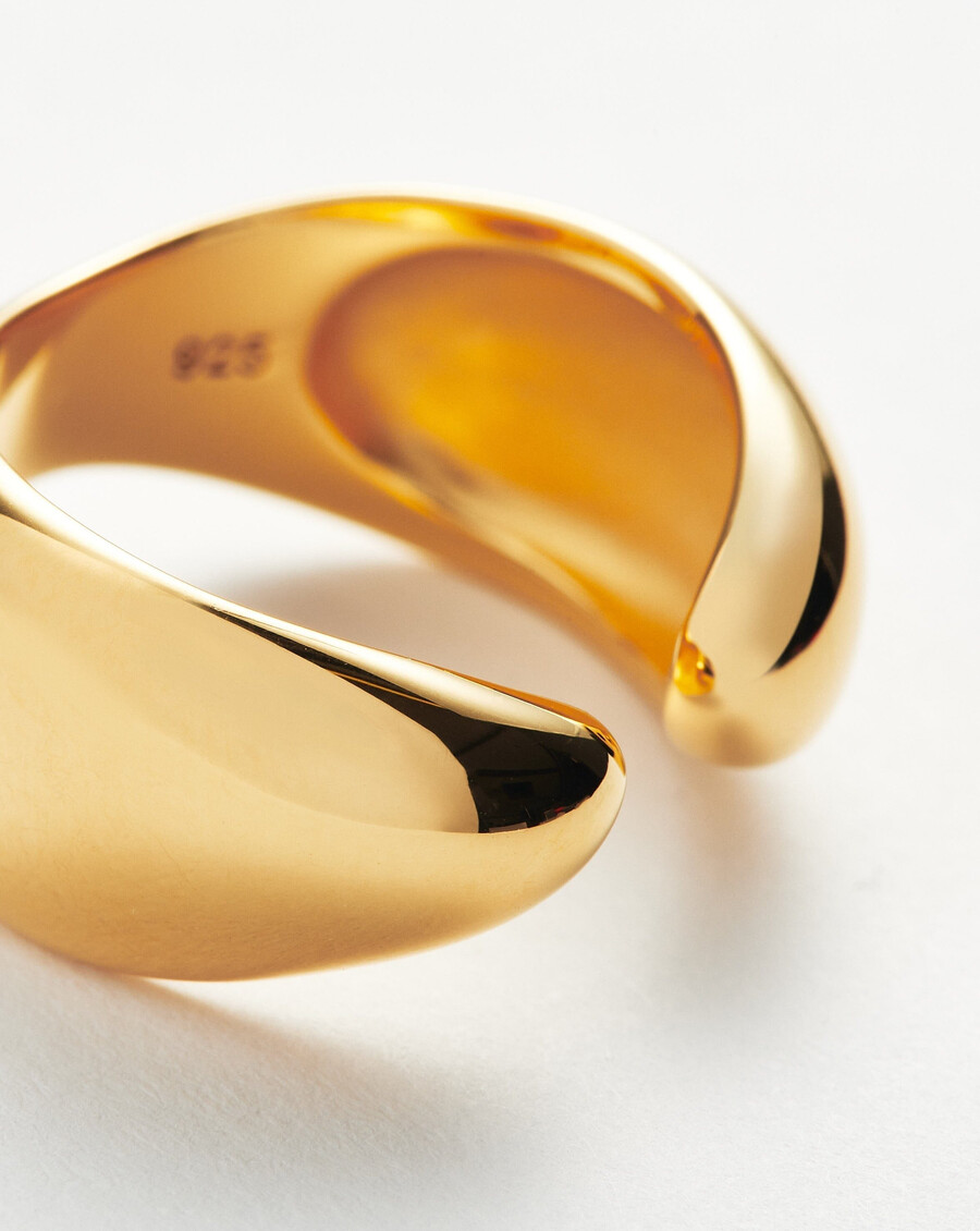 bague savi sculpturale ouverte empilable