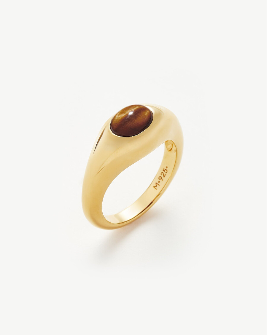 bague empilable savi en pierre précieuse sculptée