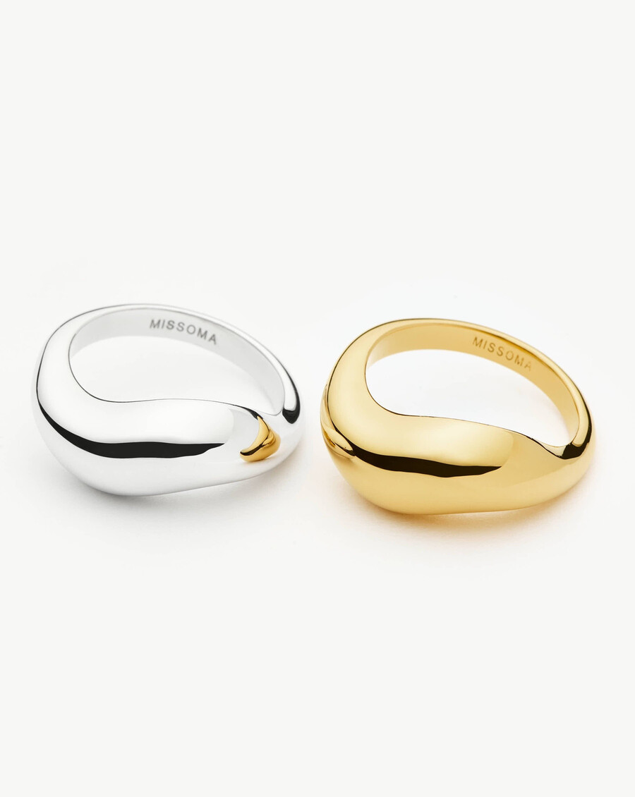 ensemble de bagues empilables savi signature - or et argent